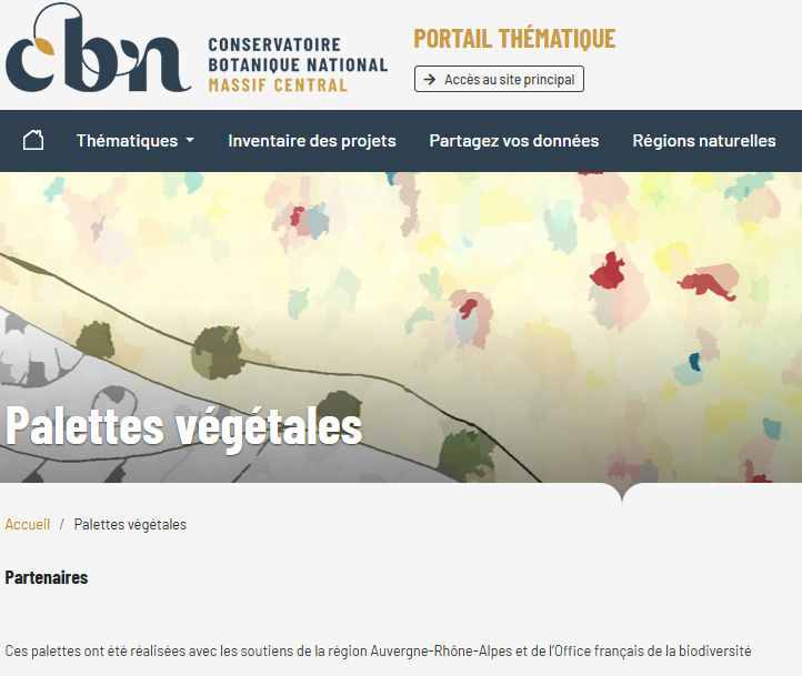 Palettes végétales sauvages et locales du Limousin développées par le CBN du Massif central